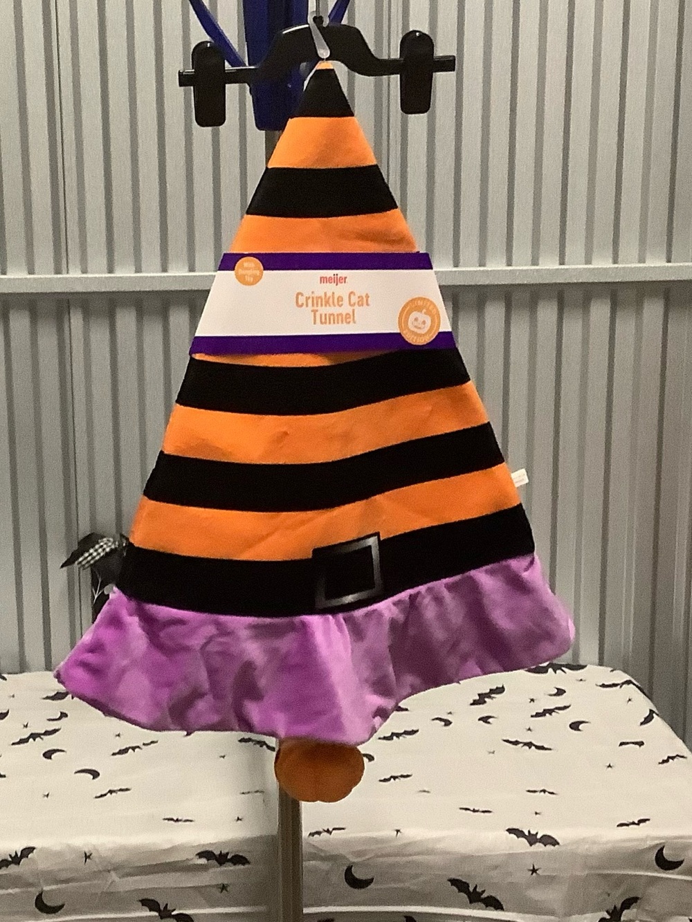 Meijer Halloween Crinkle Cat Tunnel - Orange, Black & Purple